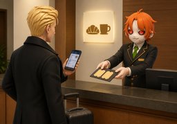 预订包含〜吗？のイラスト