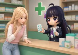我喉咙痛のイラスト