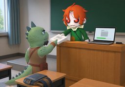 课件如何发放？のイラスト