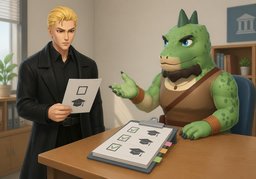 是必修还是选修？のイラスト