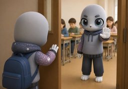 这里能进吗？のイラスト