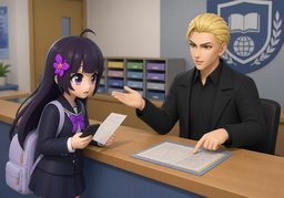 在读学校的教学语言可以代替吗？のイラスト