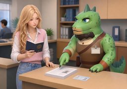 代交需要〜吗？のイラスト