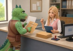 成绩单〜寄送吗？のイラスト