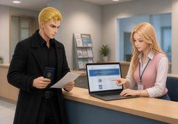 我看一下のイラスト