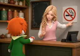〜能抽烟吗？のイラスト