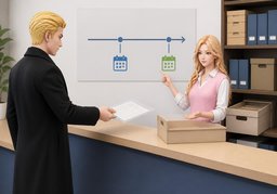 材料会保留多久？のイラスト