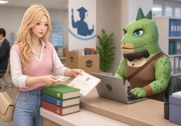 签证是〜还是〜？のイラスト