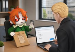 我的联系方式是〜のイラスト
