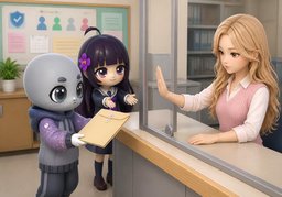 能否由〜代为提交？のイラスト