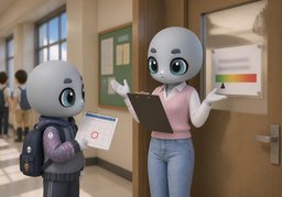 迟到算缺席吗？のイラスト