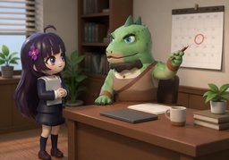 成绩提交截止是〜？のイラスト