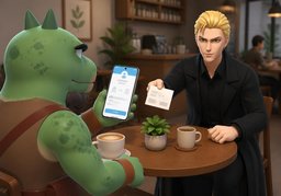 可以用〜转账吗？のイラスト