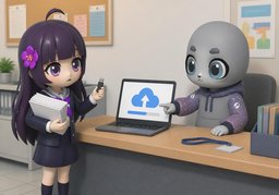 提交格式是〜吗？のイラスト