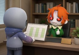 进度汇报频率定为〜のイラスト