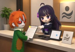 抬头写〜のイラスト