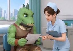 请仔细阅读同意书のイラスト
