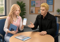 你可以指导我吗？のイラスト