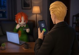 我怀疑〜被盗用のイラスト