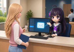 请发送〜给我のイラスト