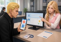 我已注册课程〜吗？のイラスト