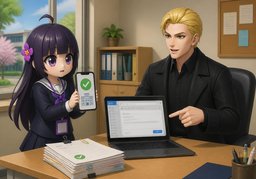 请发确认到〜のイラスト