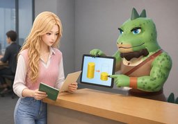 提前取款会有〜吗？のイラスト