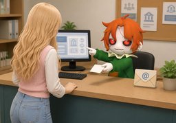 〜的联系方式是？のイラスト