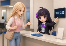 你们周末开放吗？のイラスト