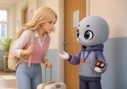 用什么语言交流？のイラスト