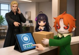 可以把〜放在前台吗？のイラスト
