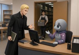 请调出《〜》到阅览室のイラスト