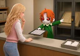 在调查中我还能访问原稿吗？のイラスト