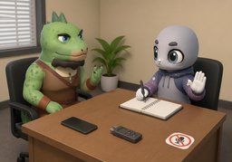 面谈会被记录吗？のイラスト