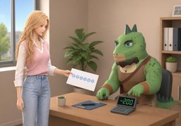 房租可以便宜一点吗？のイラスト