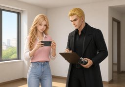 入住时可以一起验房并拍照吗？のイラスト