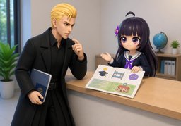 对留学生有支持吗？のイラスト