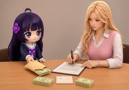 押金可以分期付吗？のイラスト