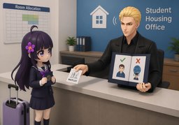 留学生适用吗？のイラスト