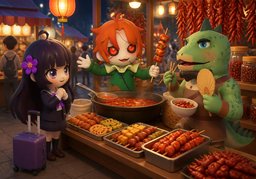 你们那儿常吃什么？のイラスト