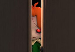 偷看のイラスト