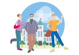 universitariaのイラスト
