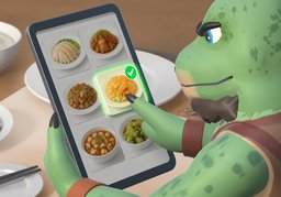 Illustration for 点菜 (order food)