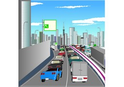 高速公路のイラスト