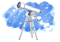 望远镜のイラスト