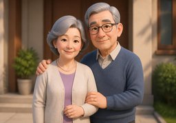 公婆のイラスト