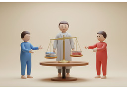 仲裁のイラスト