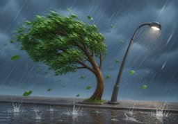 暴风雨のイラスト