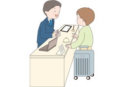 入住のイラスト