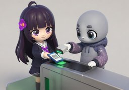 检票のイラスト